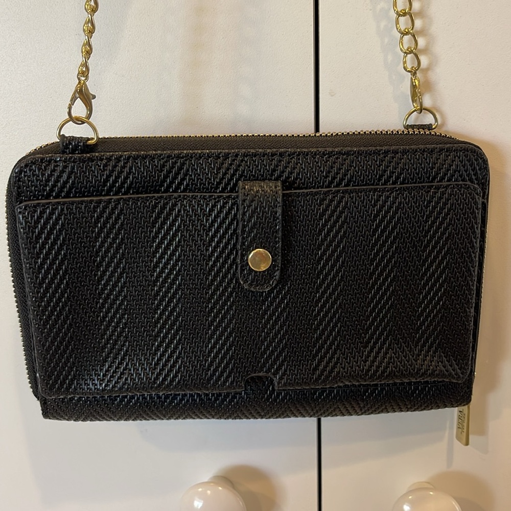 Vera New York Cross Body Wallet Purse Handbag Black New without Tags - Picture 2 of 5